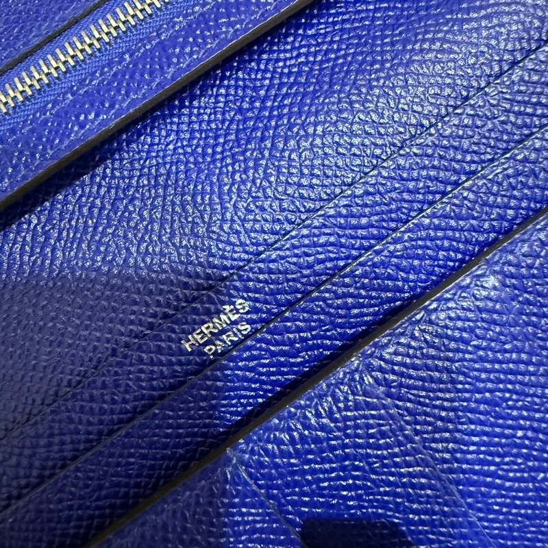 愛馬仕Bearn藍色長夾-6