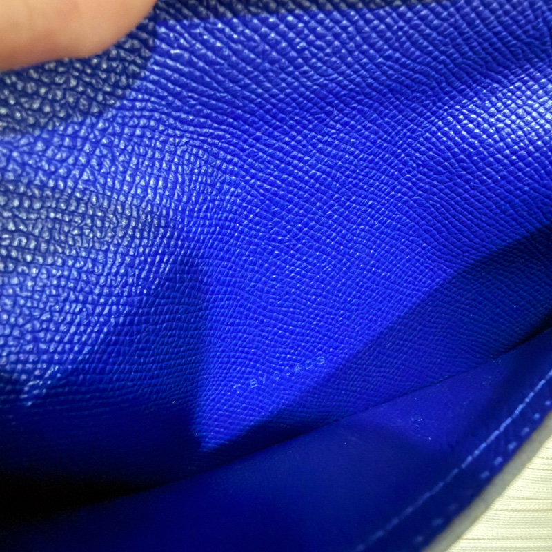 愛馬仕Bearn藍色長夾-9