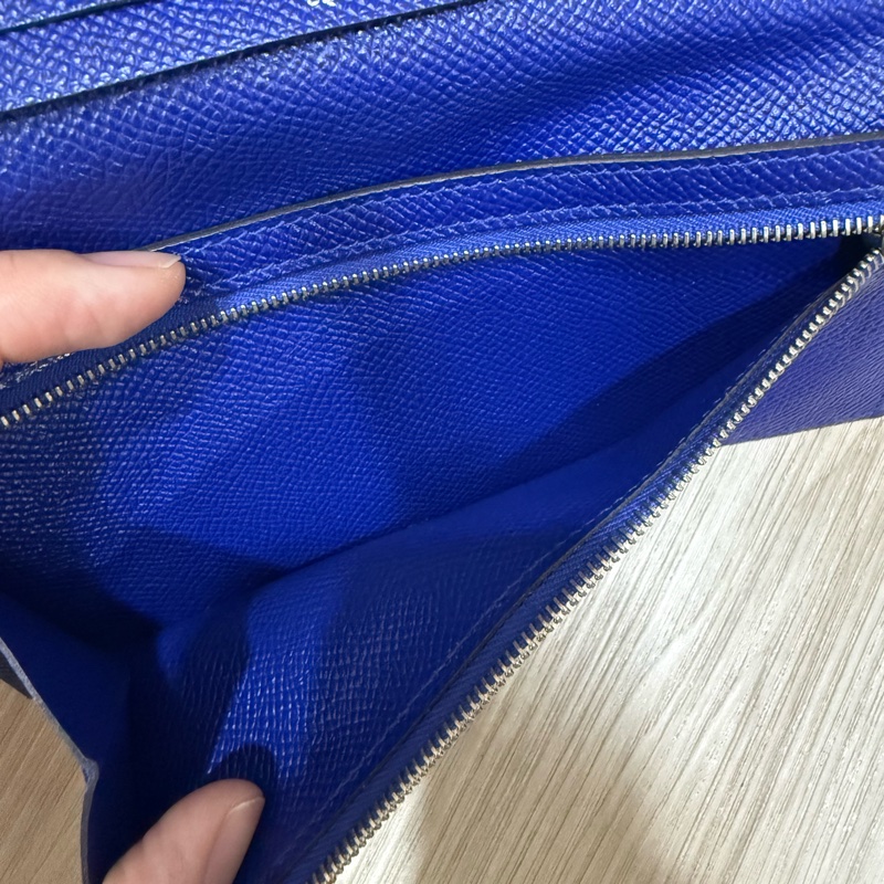 愛馬仕Bearn藍色長夾-16