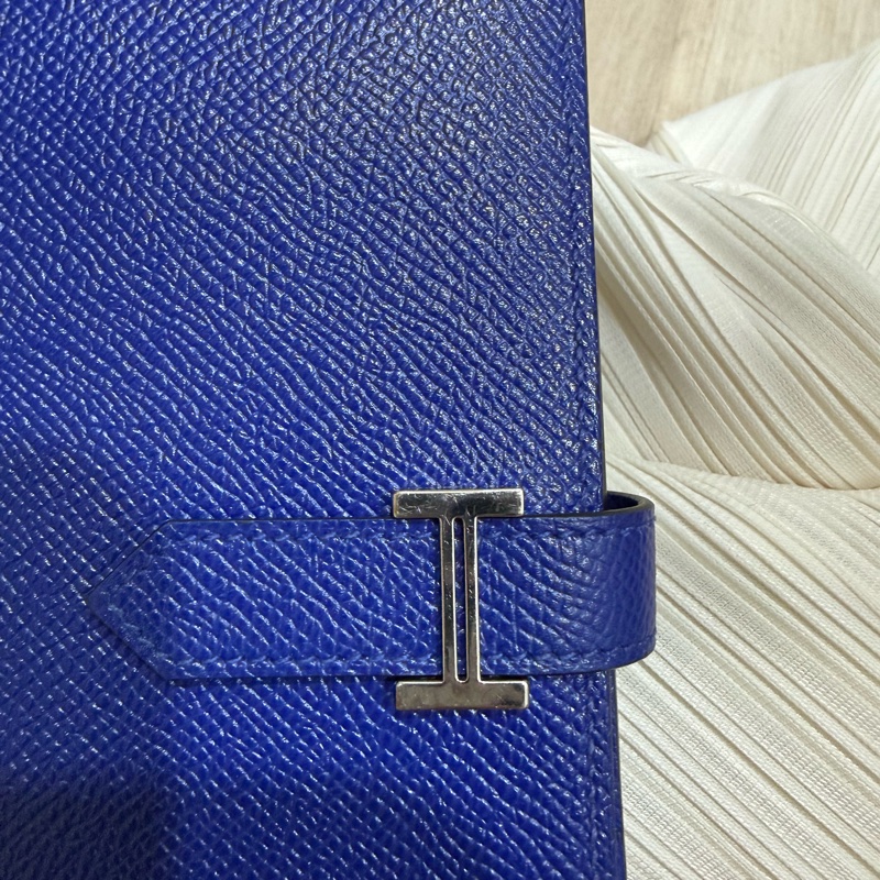 愛馬仕Bearn藍色長夾-22