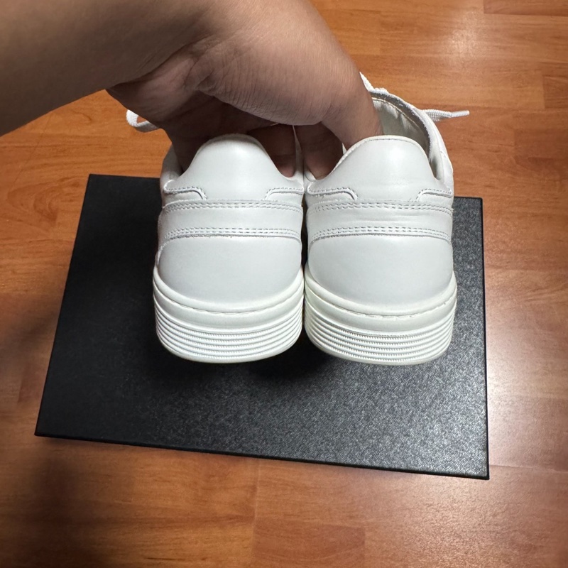 Chanel空軍一號香奈兒雙C徽標低幫板鞋 白色 37.5碼-4