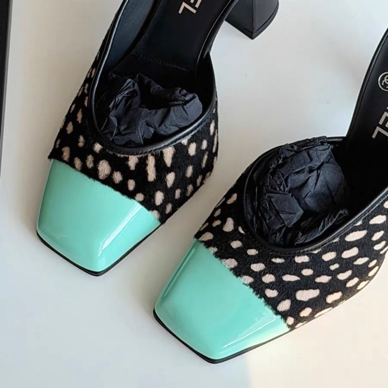 Chanel香奈儿26S拼色高跟鞋-1