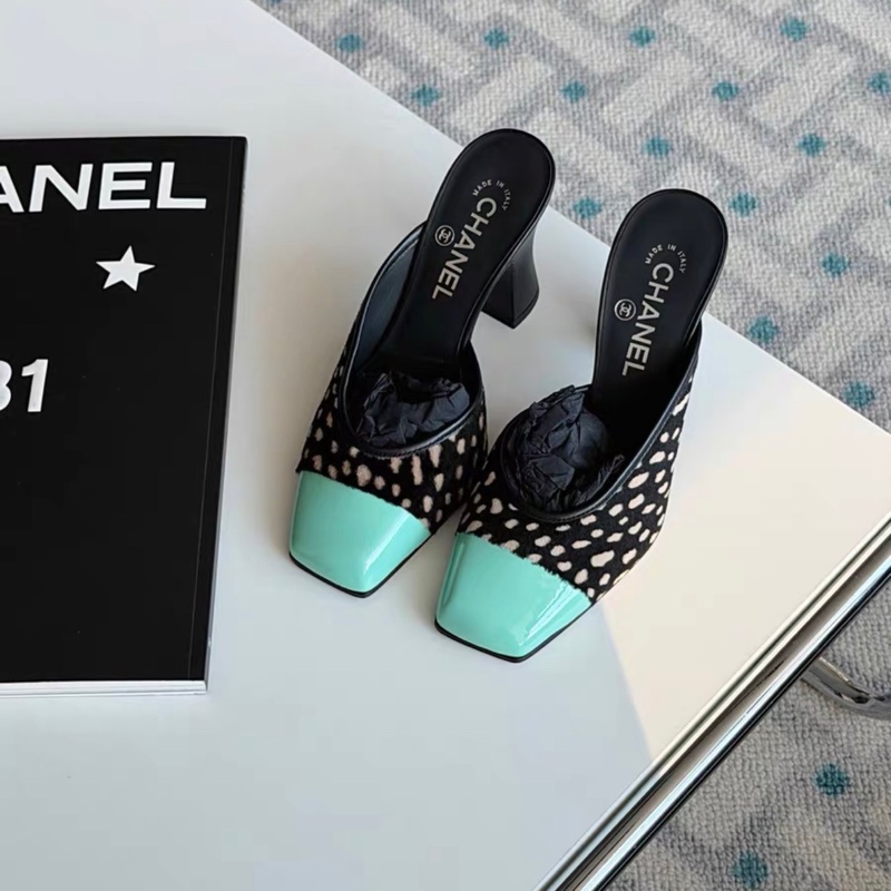 Chanel香奈儿26S拼色高跟鞋-2