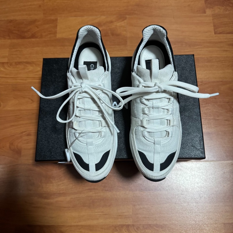 Chanel新款運動鞋香奈兒26C羅緞 低幫女鞋 白色 37碼-3