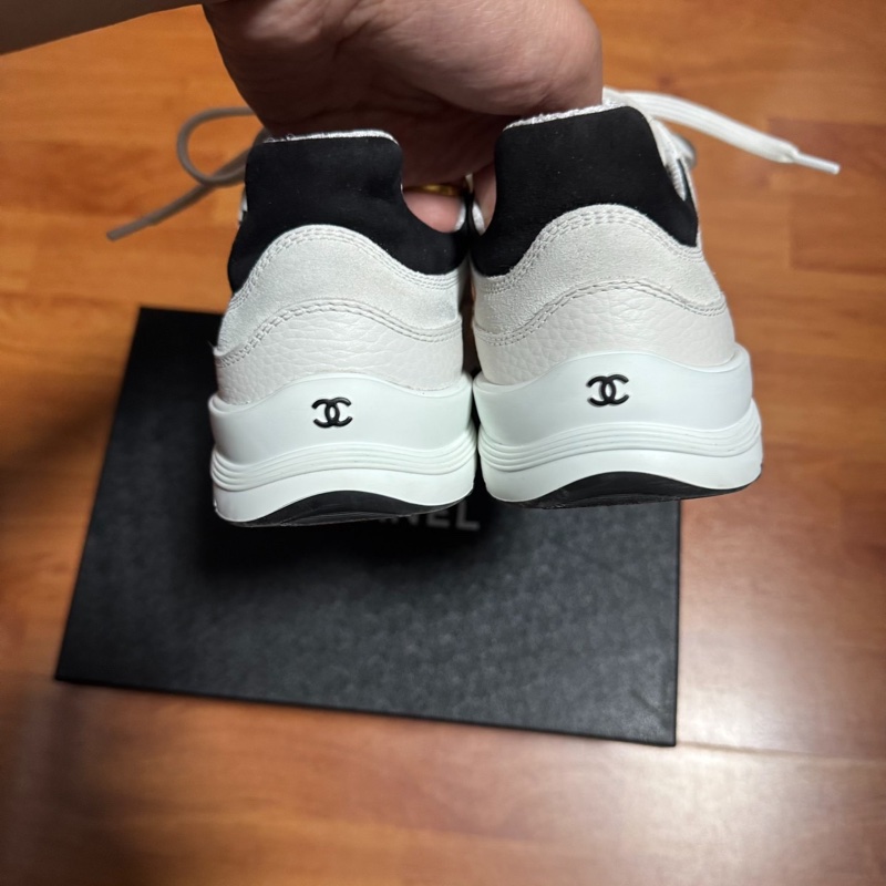 Chanel新款運動鞋香奈兒26C羅緞 低幫女鞋 白色 37碼-5