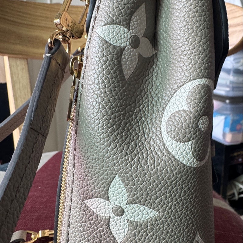 LV tiny斑鳩灰壓紋背包-3