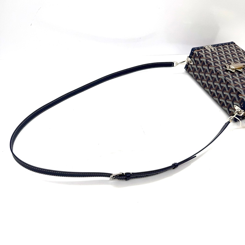 GOYARD TRUNK CASSETTE系列滿版LOGO 手工帆布方盒斜背包-6
