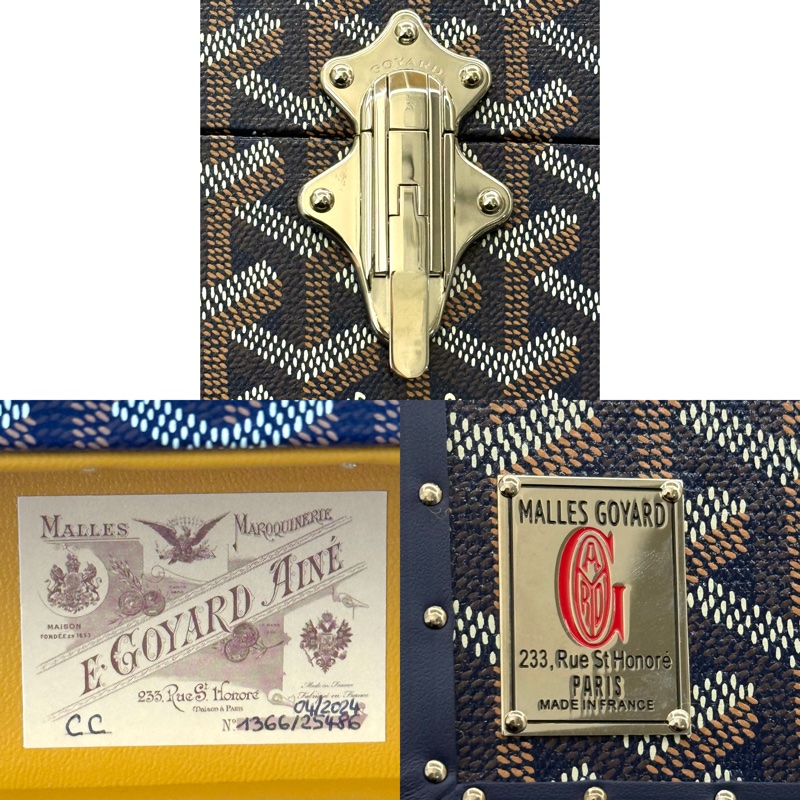 GOYARD TRUNK CASSETTE系列滿版LOGO 手工帆布方盒斜背包-8