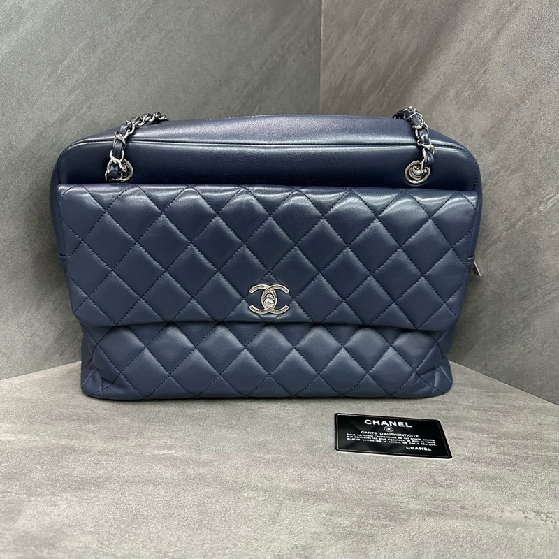 CHANEL 香奈兒 大保齡球 藍色 24開帶卡 🈚附件-0