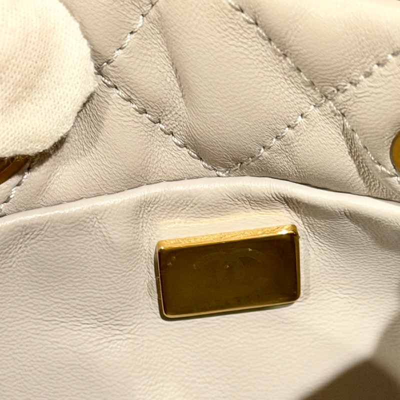 Chanel 22s 香奈兒菱格紋金球小水桶 晶片款-10