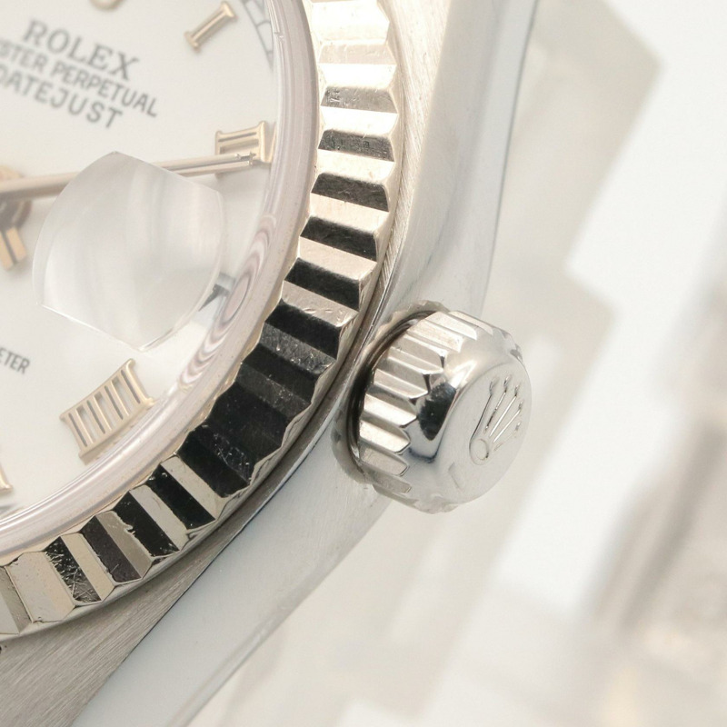 18K白金 不鏽鋼 白面盤 Date Just 腕錶【ROLEX 勞力士】 79174-4