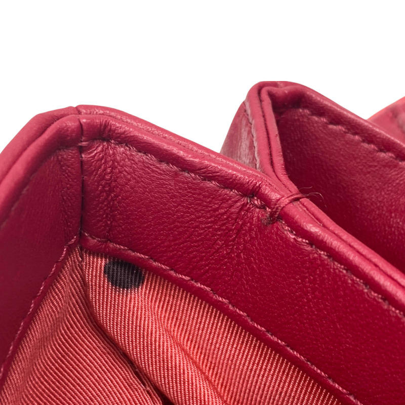 紅色 天鵝絨 玫瑰花圖案 肩背包 金釦 (無卡)【CHANEL 香奈兒】-11