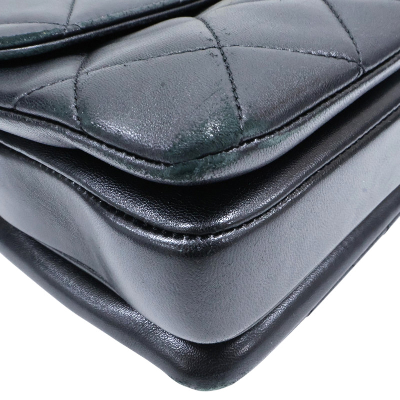 黑色 羊皮 Trendy CC 兩用包 金釦【CHANEL 香奈兒】 A92236-7