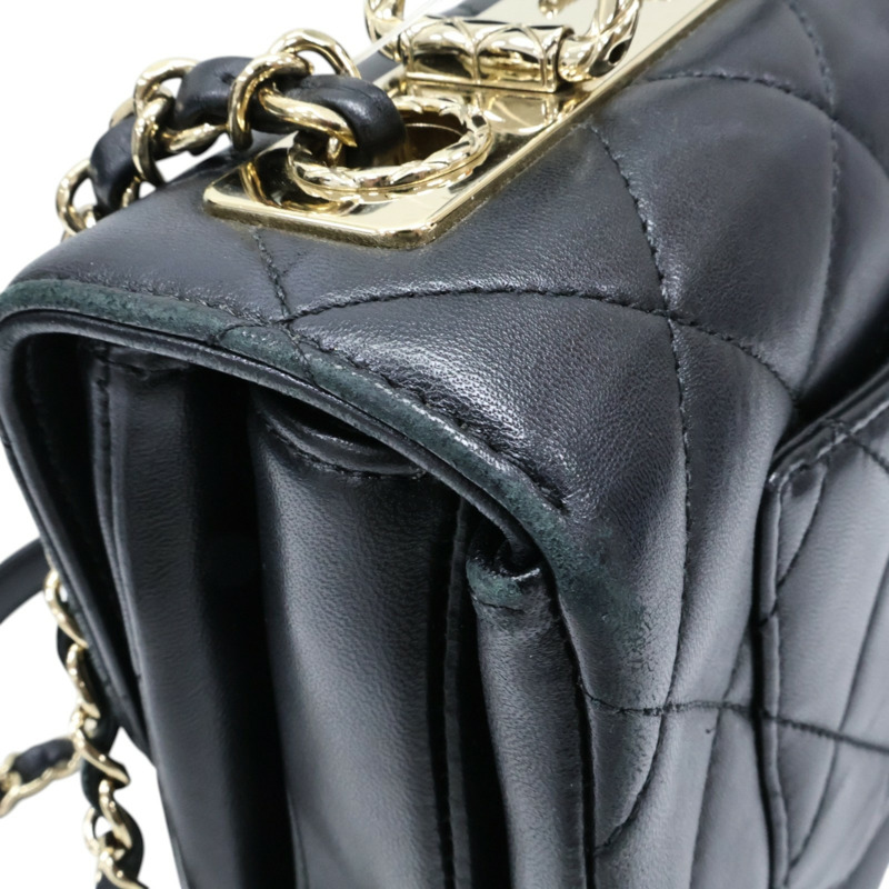 黑色 羊皮 Trendy CC 兩用包 金釦【CHANEL 香奈兒】 A92236-11