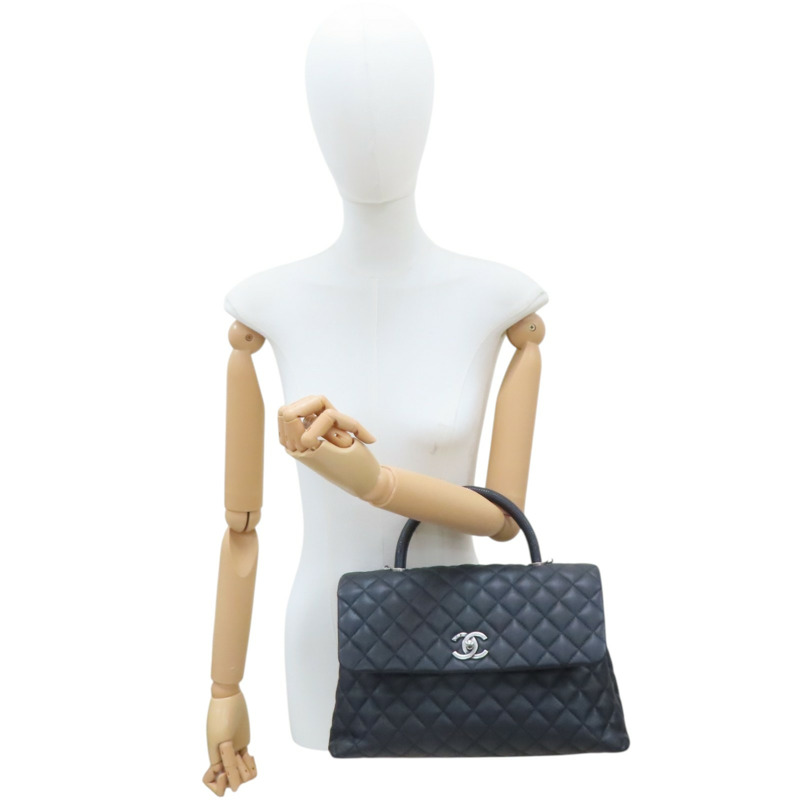 黑色牛皮 Coco Handle 兩用包 A92992【CHANEL 香奈兒】 A92992-10