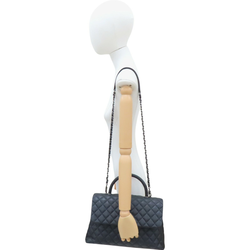 黑色牛皮 Coco Handle 兩用包 A92992【CHANEL 香奈兒】 A92992-11