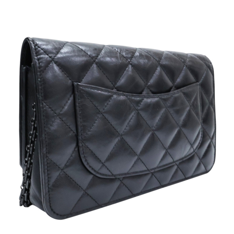 黑色 羊皮 So Black 2.55 Woc 肩背包【CHANEL 香奈兒】 A70328-1