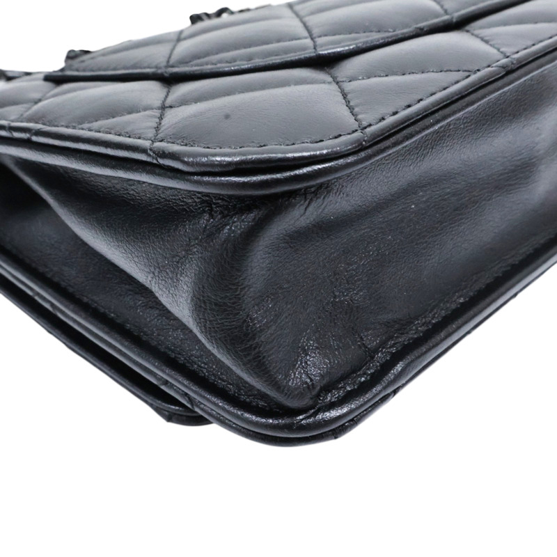 黑色 羊皮 So Black 2.55 Woc 肩背包【CHANEL 香奈兒】 A70328-8
