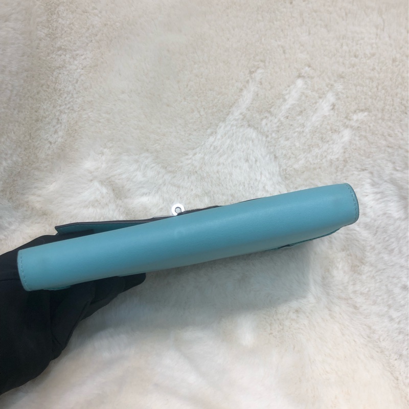 Hermes Blue Atoll Kelly Ghillies Wallet XC421-5