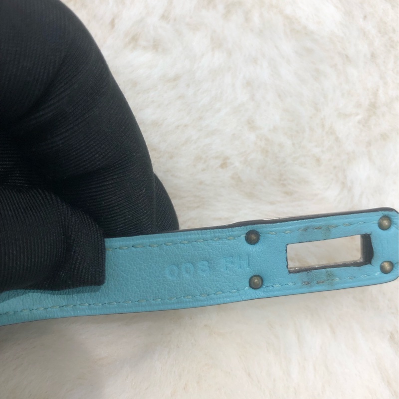 Hermes Blue Atoll Kelly Ghillies Wallet XC421-7