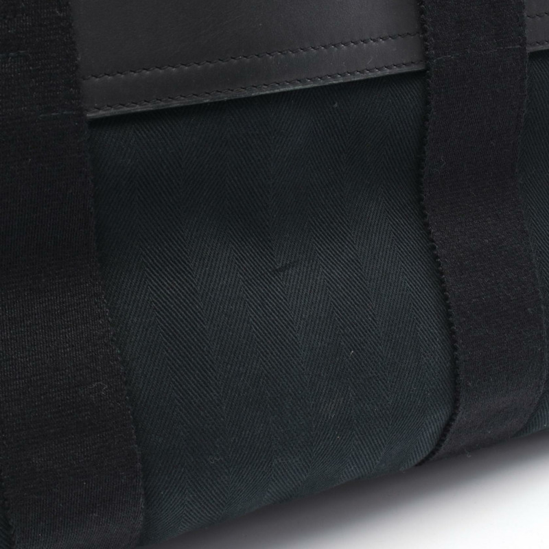 愛馬仕 Valparaiso MM 手提包，人字帆布皮革，黑色，SHW，二手女士-4