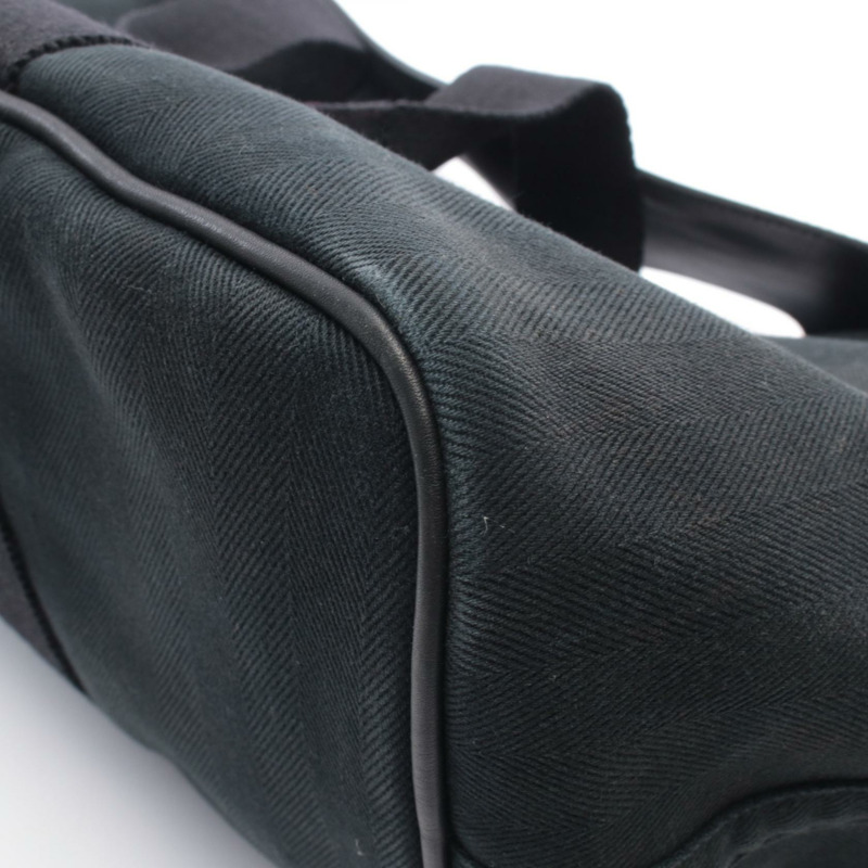 愛馬仕 Valparaiso MM 手提包，人字帆布皮革，黑色，SHW，二手女士-8