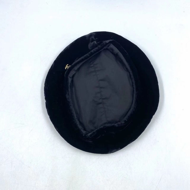 chanel香奈兒全新黑色貝蕾帽s號-4