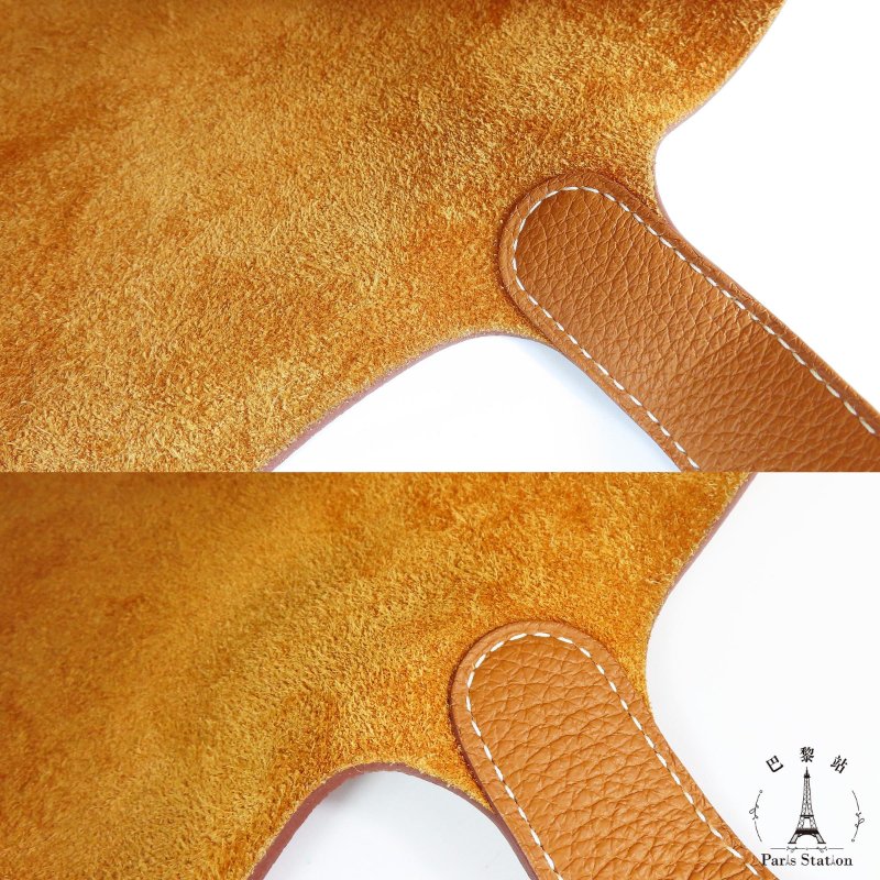 【巴黎站二手名牌專賣店】＊現貨＊HERMES 愛馬仕 真品＊Z刻 PICOTIN 22 金棕皮革金釦手提包 菜籃子-6