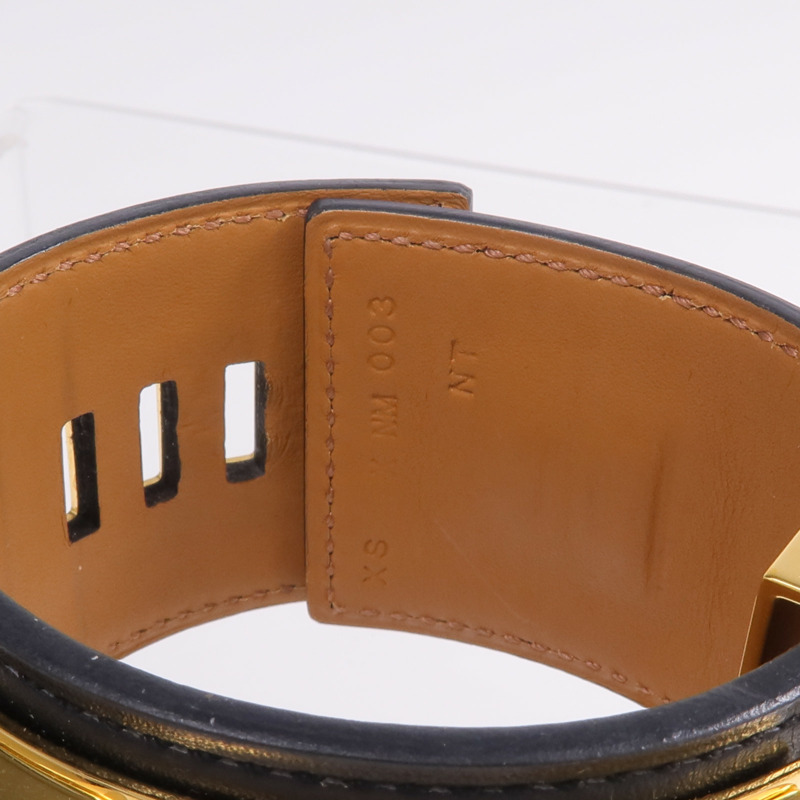 HERMES Box Calf皮革Collier de Chein Bracelet手帶-5