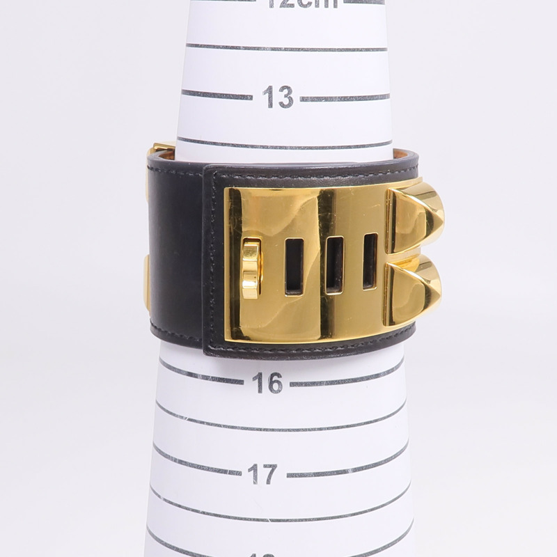 HERMES Box Calf皮革Collier de Chein Bracelet手帶-11