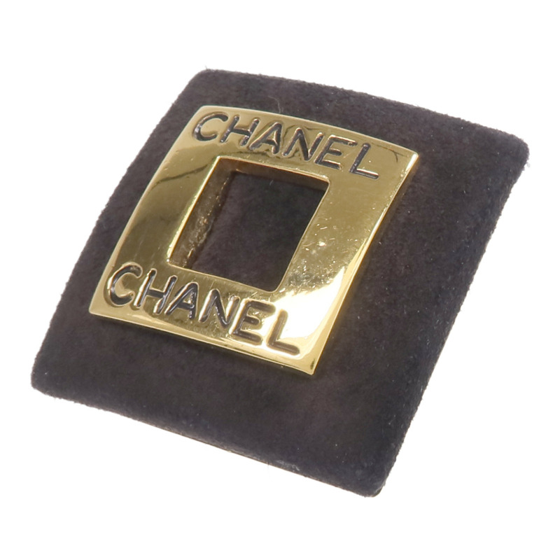 CHANEL 麂皮皮革/金屬Earrings耳環-2