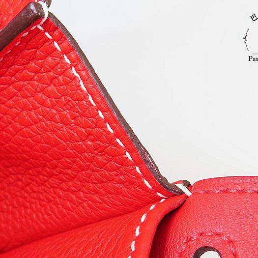 【巴黎站二手名牌專賣店】＊現貨＊HERMES 愛馬仕 真品＊C刻HALZAN 31紅色皮革銀釦斜背肩背包-4