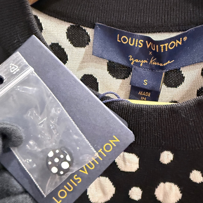 全新未拆吊牌/Louis Vuitton ✨草間彌生圓點針織衫 #S-4