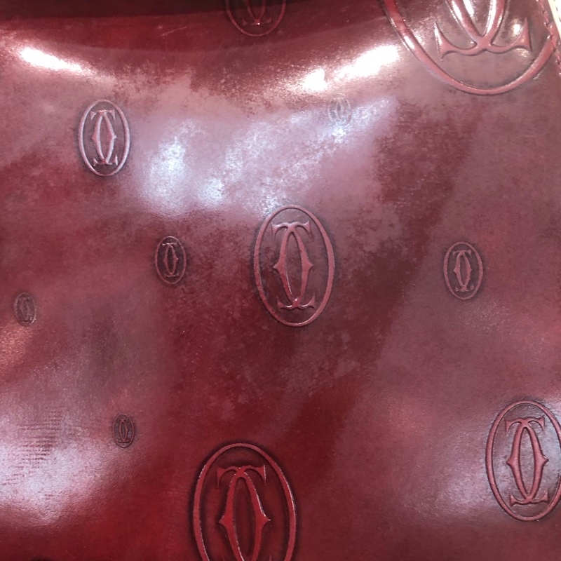 Cartier 紅色亮皮 Logo 背囊 XC417-12