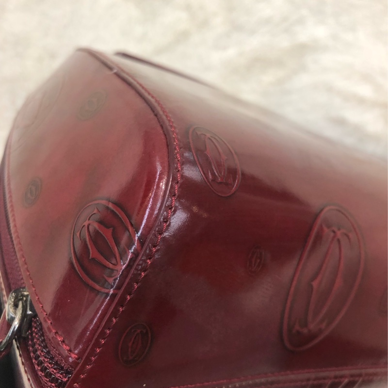 Cartier 紅色亮皮 Logo 背囊 XC417-13