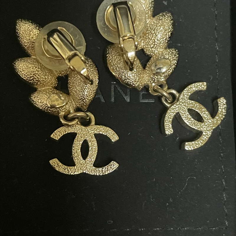 chanel香奈兒稻穗夾式耳環-4