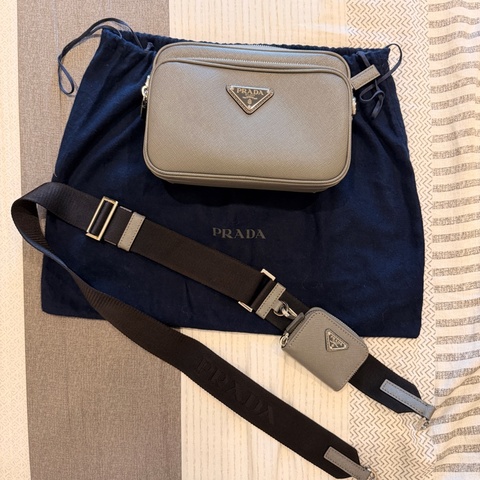 PRADA Safiano皮革肩背袋