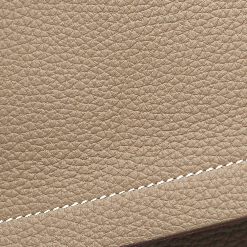 愛馬仕 Cabasellier 46 手提單肩包，Clemence 皮革，灰色/灰褐色，二手。-8