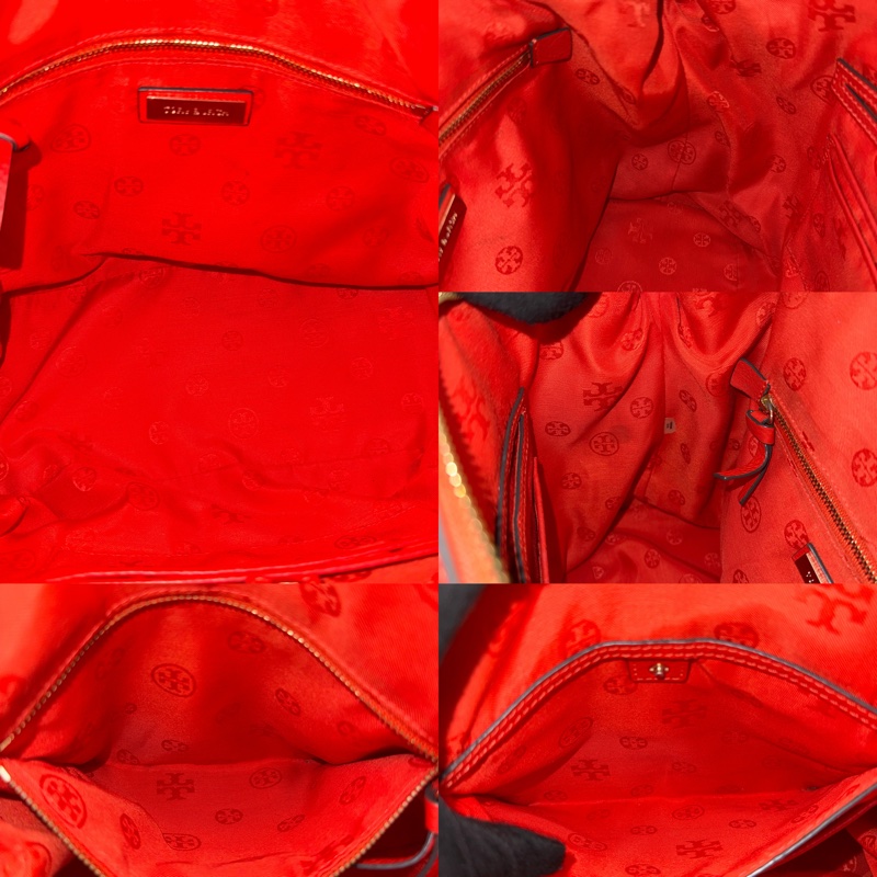 TORY BURCH 橘色牛皮手提斜背2WAY包-6