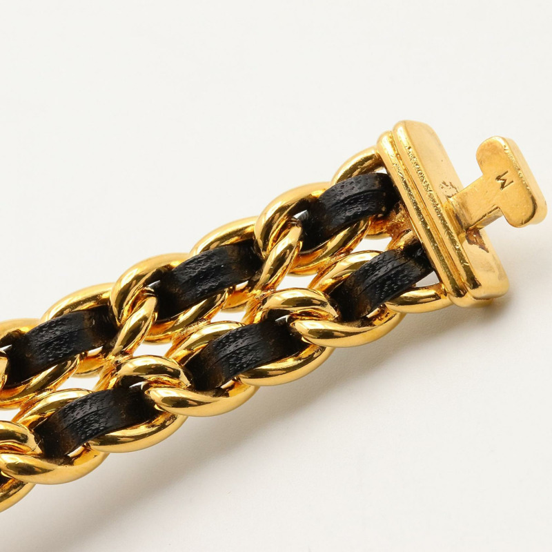 黑色錶盤 鍍金 皮革錶帶 Premiere M 石英腕錶【CHANEL 香奈兒】 H0001-12