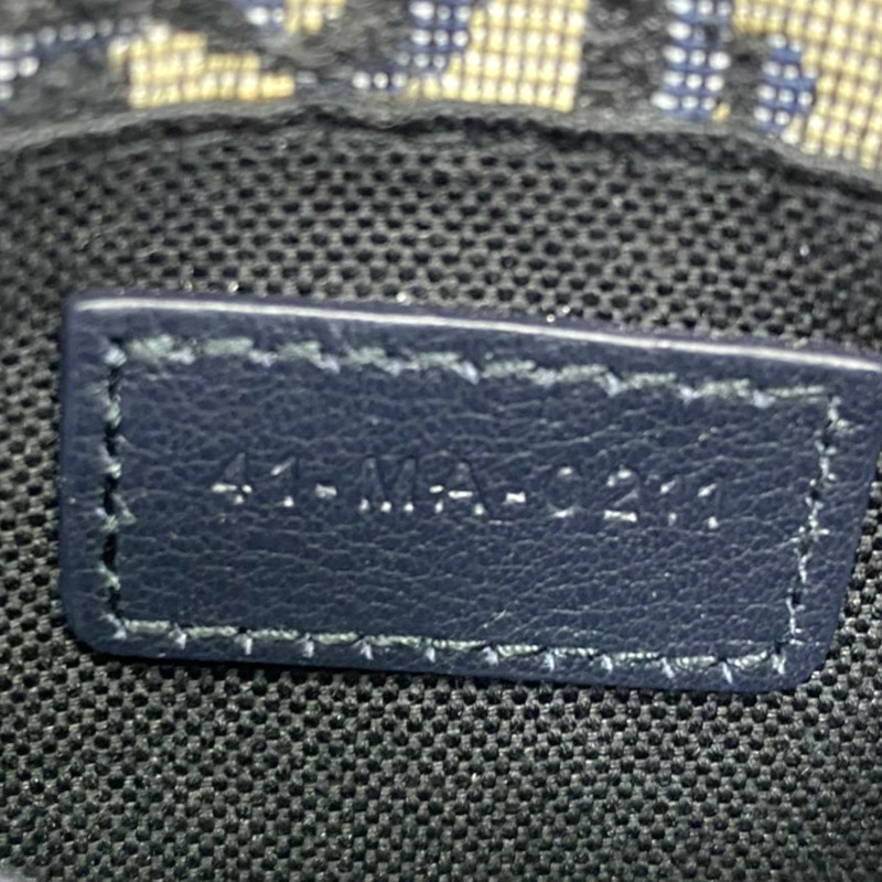 藍色 緹花帆布 Montaigne 30 Nano 肩背包【Dior 迪奧】-4