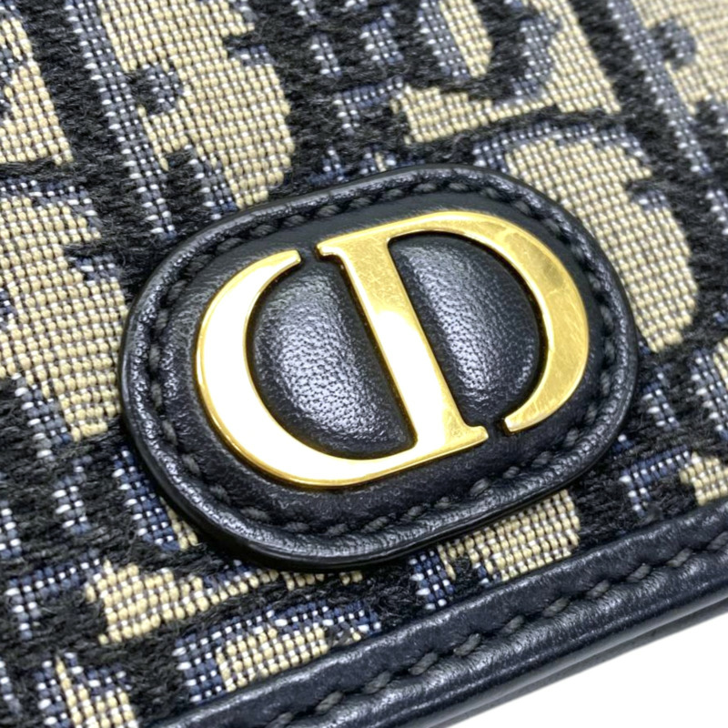 藍色 緹花帆布 Montaigne 30 Nano 肩背包【Dior 迪奧】-5