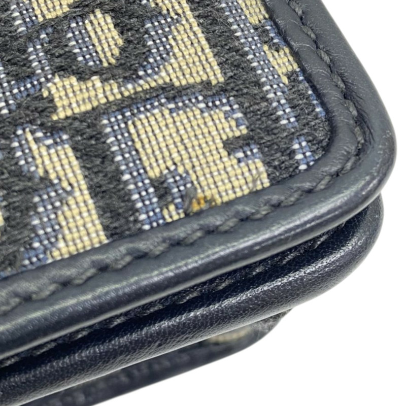 藍色 緹花帆布 Montaigne 30 Nano 肩背包【Dior 迪奧】-9