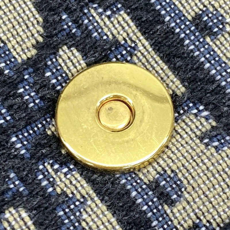 藍色 緹花帆布 Montaigne 30 Nano 肩背包【Dior 迪奧】-10