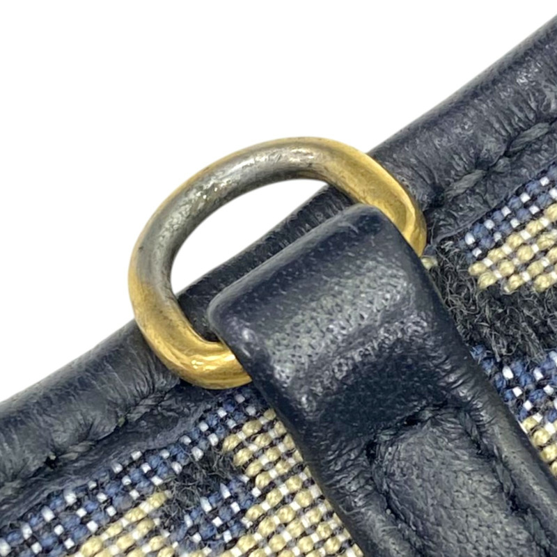藍色 緹花帆布 Montaigne 30 Nano 肩背包【Dior 迪奧】-11