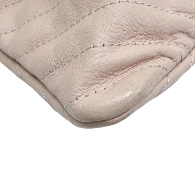 粉色牛皮 山形紋 手拿包 A82552【CHANEL 香奈兒】 A82552-13