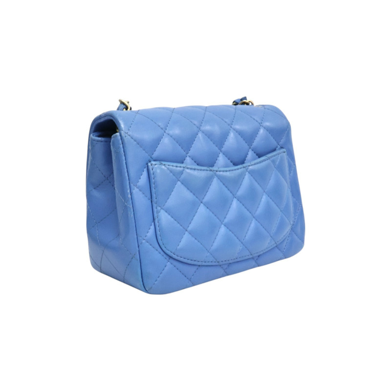 藍色羊皮 coco 17 鍊帶 肩背包 A35200【CHANEL 香奈兒】 A35200-1