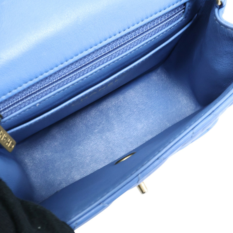 藍色羊皮 coco 17 鍊帶 肩背包 A35200【CHANEL 香奈兒】 A35200-2