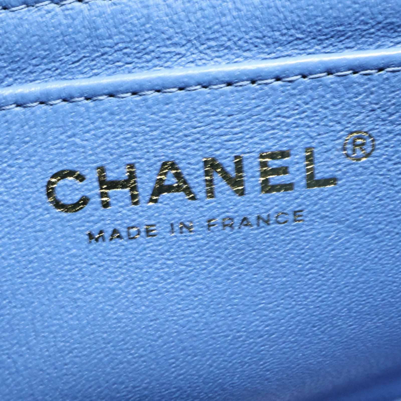 藍色羊皮 coco 17 鍊帶 肩背包 A35200【CHANEL 香奈兒】 A35200-6