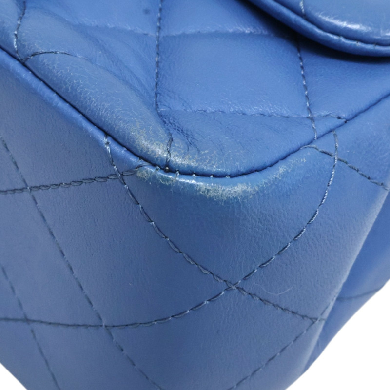 藍色羊皮 coco 17 鍊帶 肩背包 A35200【CHANEL 香奈兒】 A35200-10